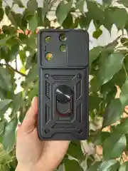 Черный чехол противоударный armors для Tecno Spark 10 Pro / Техно Спарк 10 Про с защитой камеры
