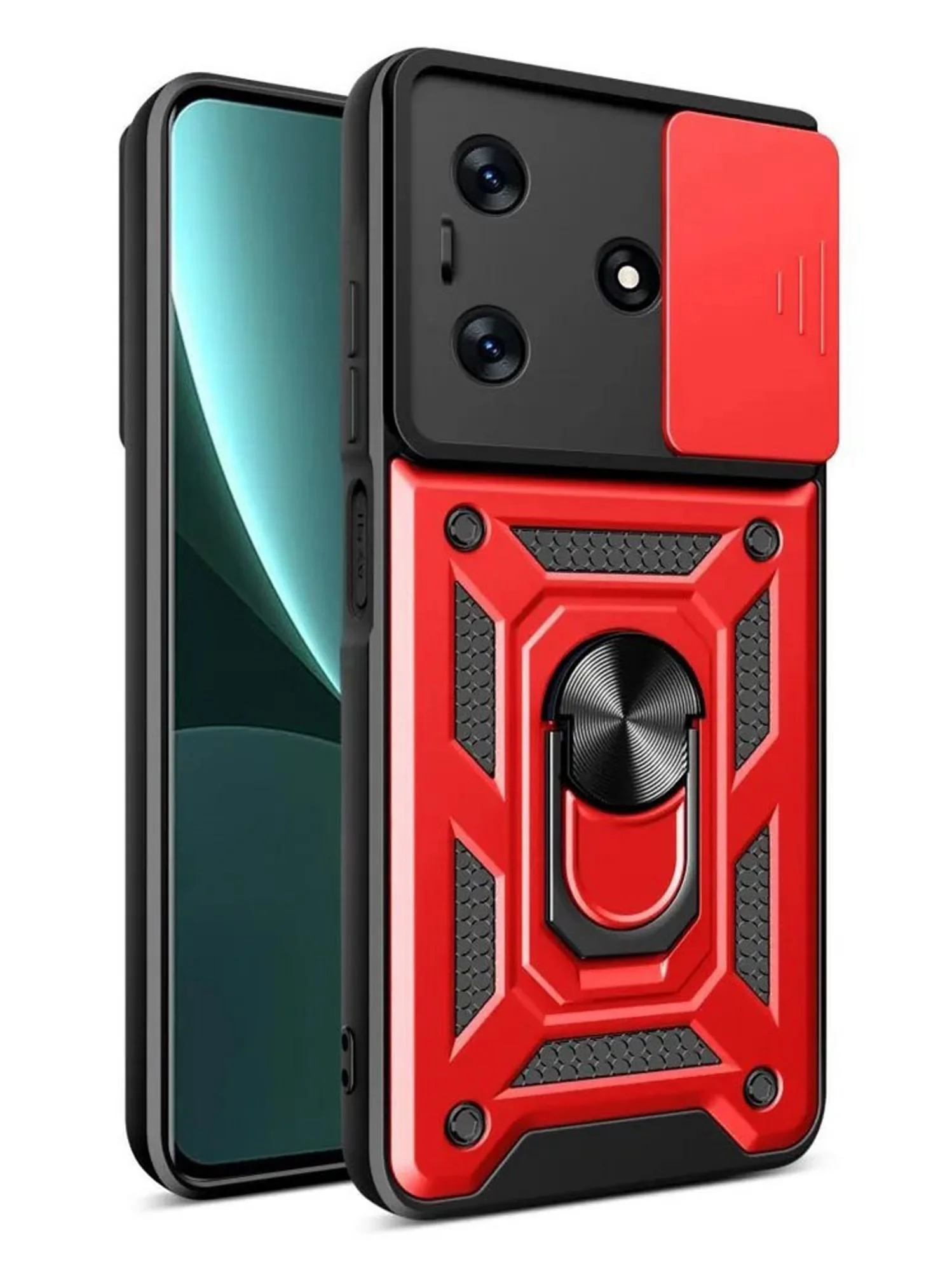 Красный чехол противоударный для Tecno Spark 10 4G и Spark 10C / Техно Спарк 10 4G и Спарк 10С