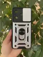 Серебряный чехол противоударный для Tecno Spark 10 4G и Spark 10C / Техно Спарк 10 4G и Спарк 10С