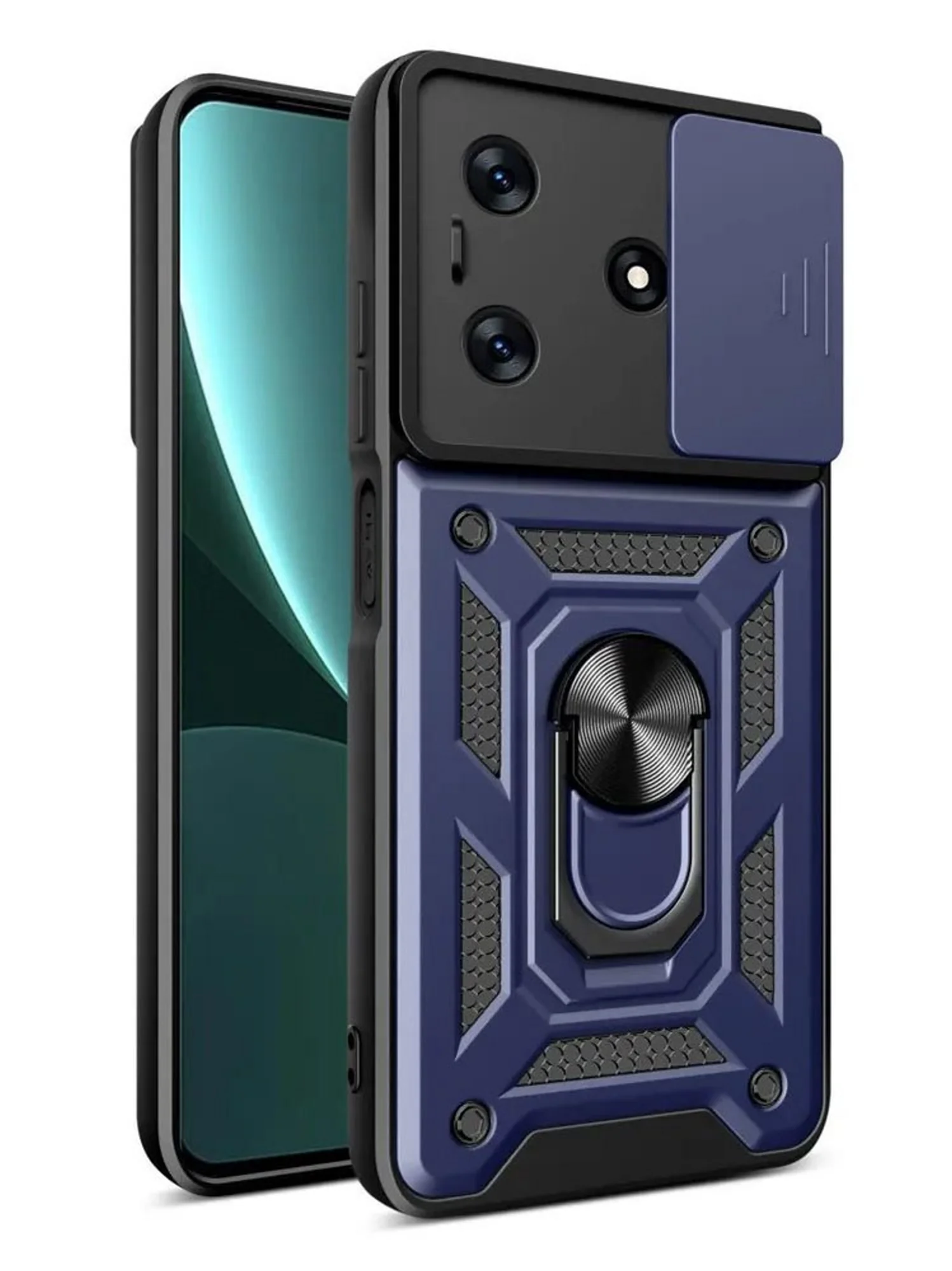 Темно-синий чехол противоударный для Tecno Spark 10 4G и Spark 10C / Техно Спарк 10 4G и Спарк 10С
