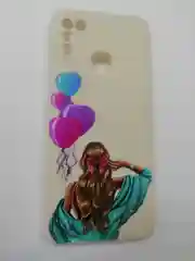 Чехол  Infinix hot10/11play силиконовый матовый с рисунком