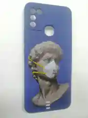 Чехол  Infinix hot10/11play силиконовый матовый с рисунком