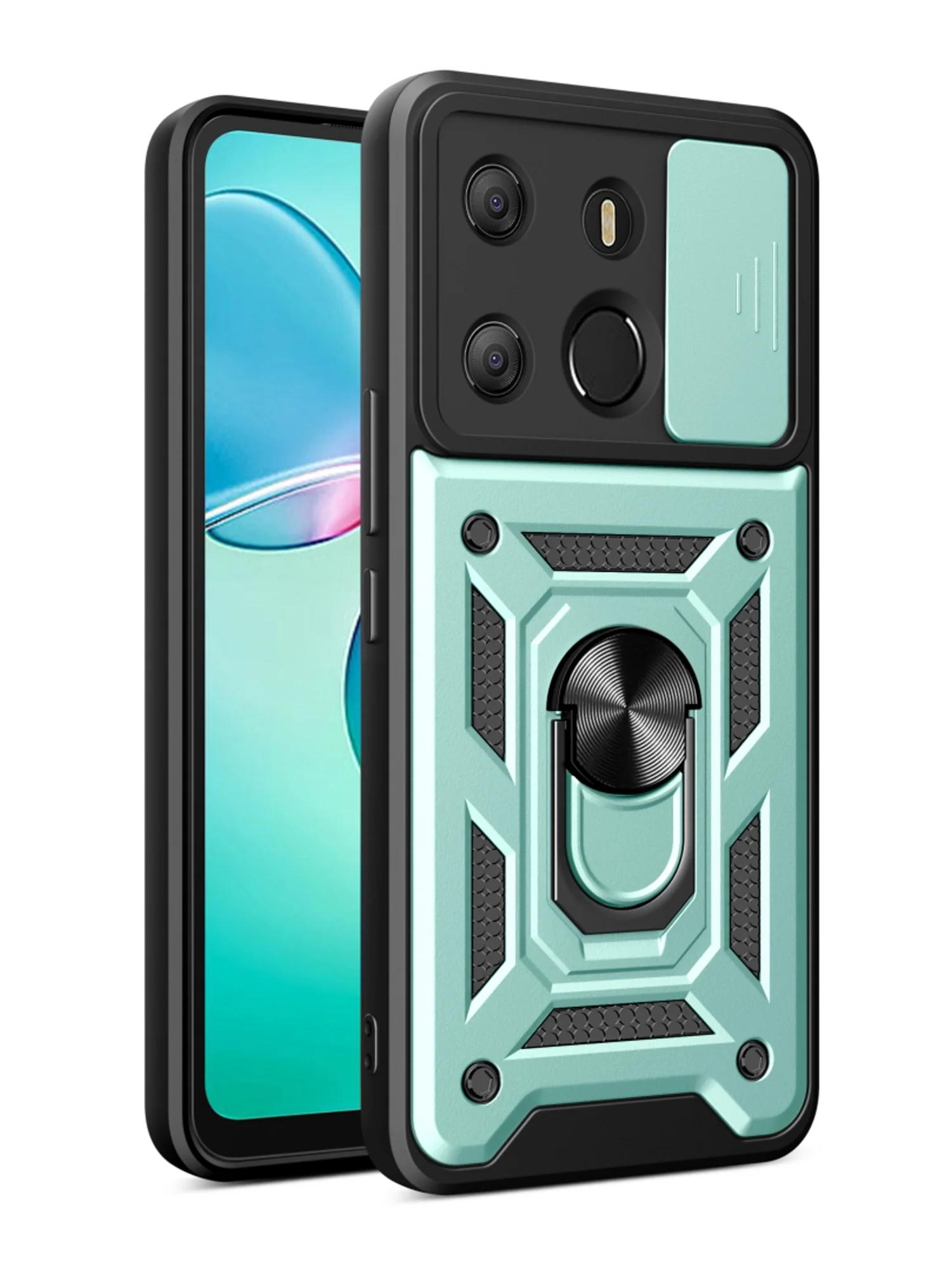 Зеленый чехол противоударный armors для Tecno Spark GO 2023/Tecno Pop 7 и Infinix Smart 7