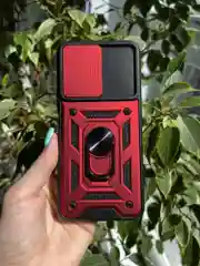 Красный чехол противоударный armors для Vivo Y21 и Y33S / Виво У21 и У33S с защитой камеры