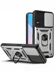 Серебряный чехол противоударный armors для Vivo Y21 и Y33S / Виво У21 и У33S с защитой камеры