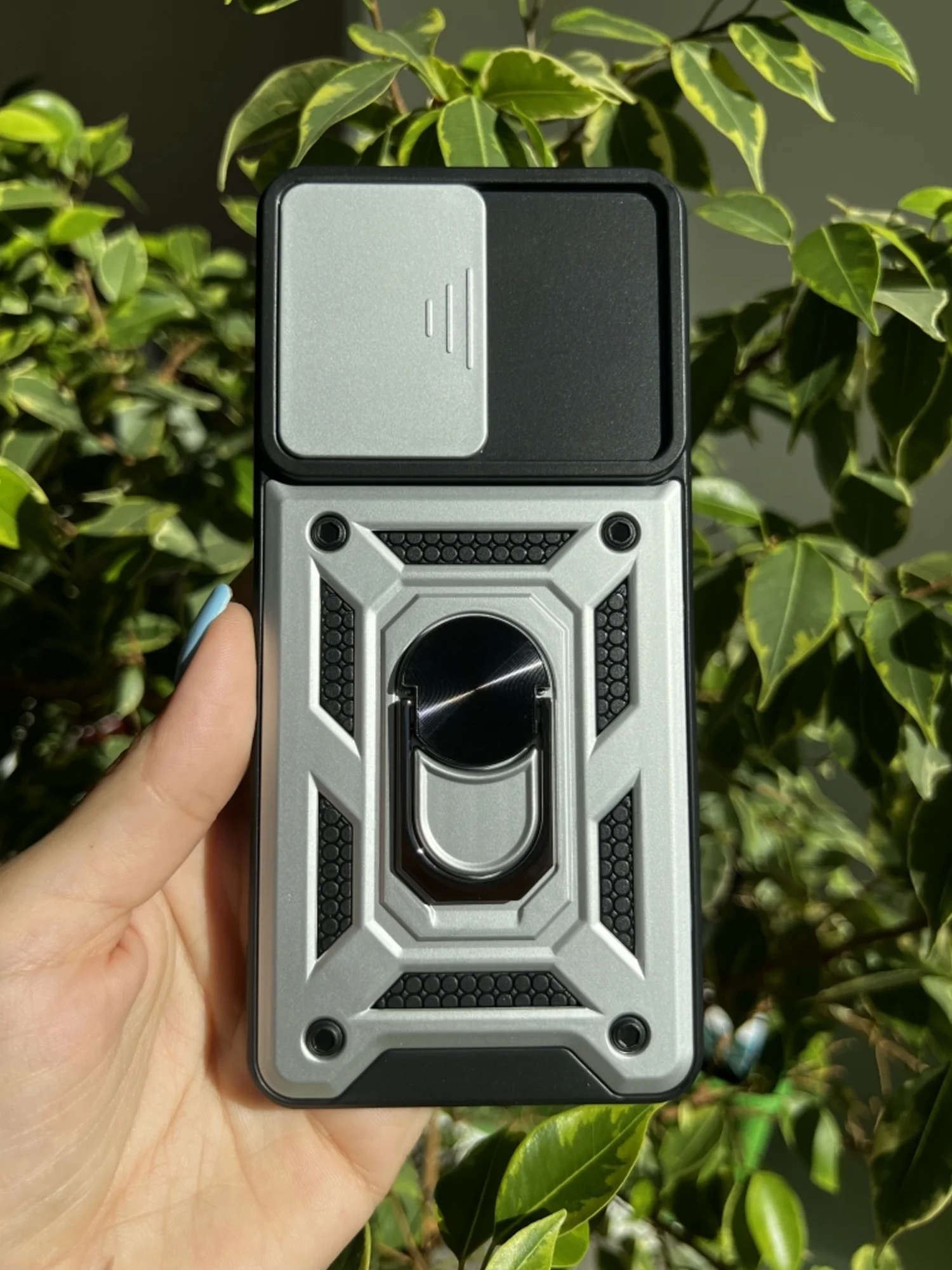 Серебряный чехол противоударный armors для Xiaomi 12 и 12X / Сяоми 12 и 12Х с защитой камеры