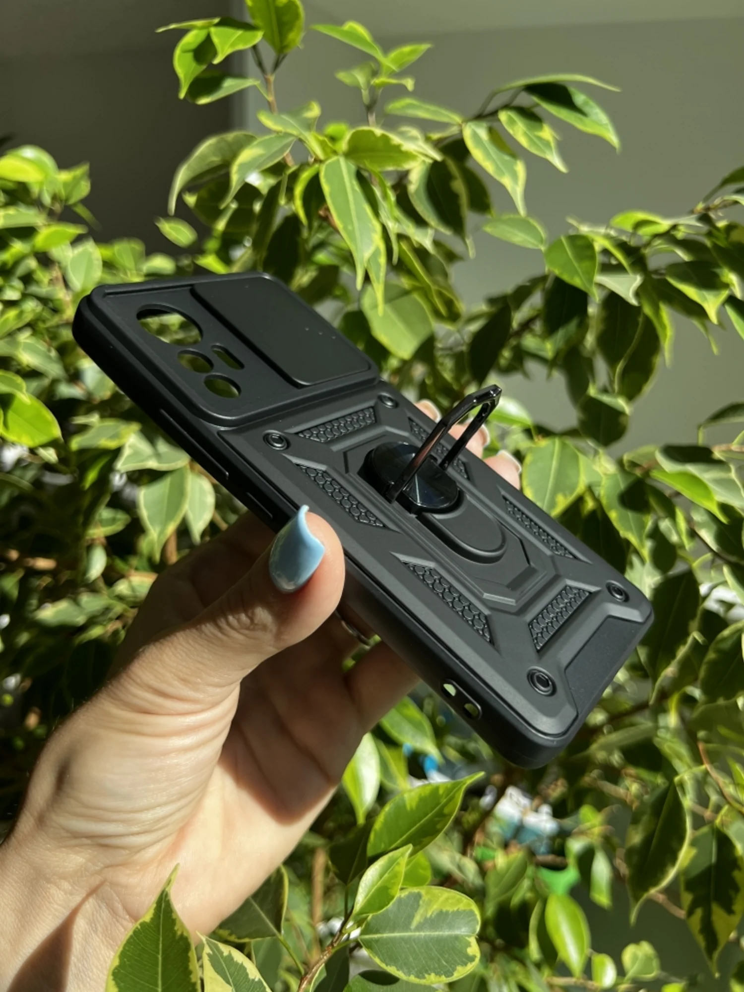 Черный чехол противоударный armors для Xiaomi 12 и 12X / Сяоми 12 и 12Х с защитой камеры