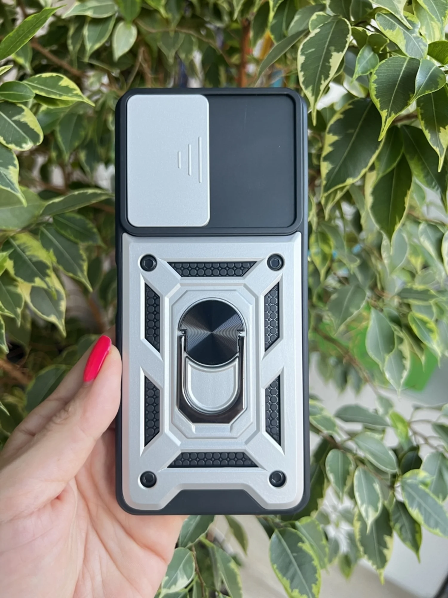 Серебряный чехол противоударный armors для Tecno Camon 19 и 19 Pro / Техно Камон 19 и 19 Про