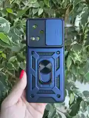 Темно-синий чехол противоударный armors для Tecno Camon 19 и 19 Pro / Техно Камон 19 и 19 Про