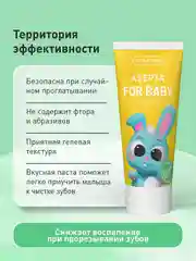 Зубная паста от 0 до 3 лет Асепта со вкусом банана для детей, 50 мл
