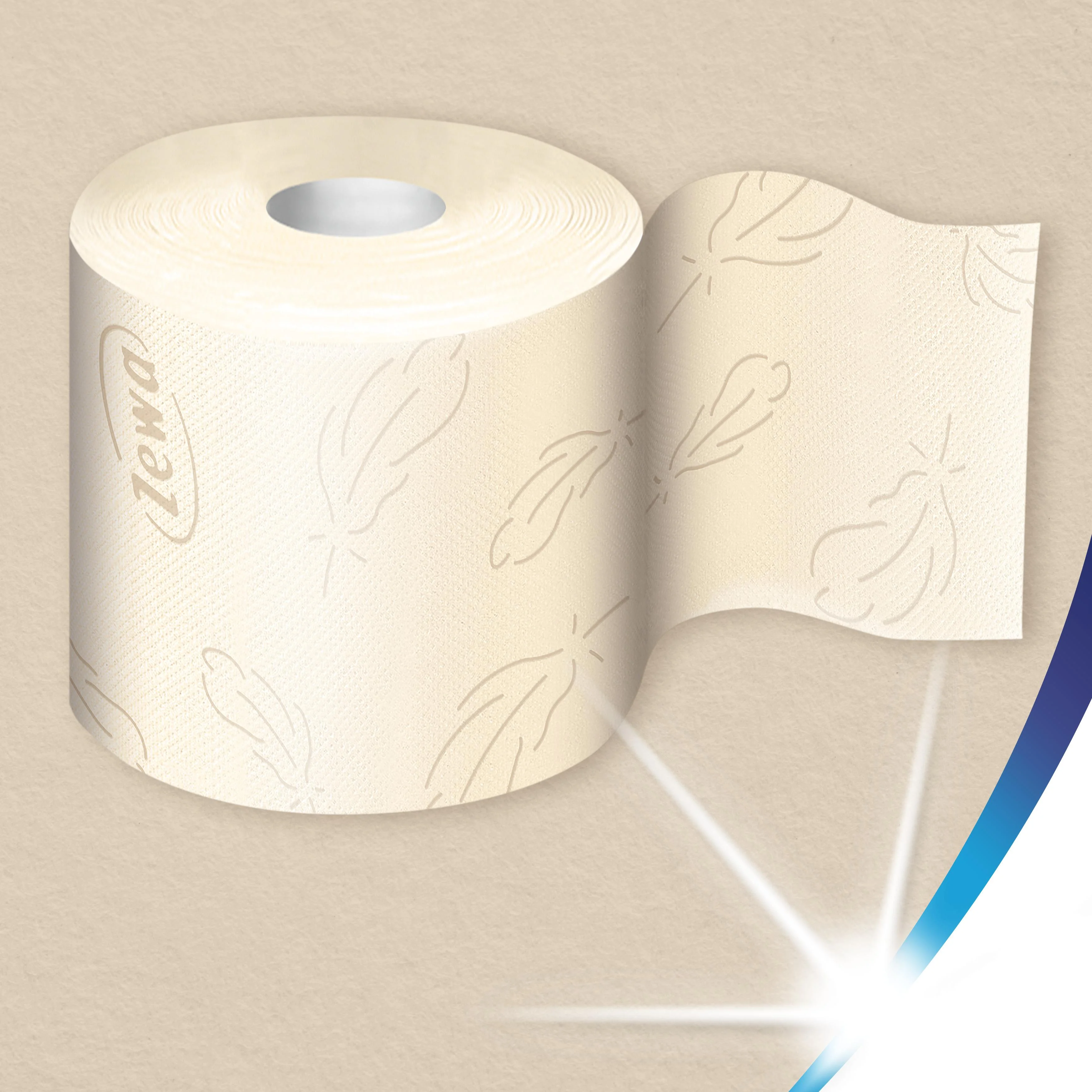 Туалетная бумага Zewa Natural Soft, 4 слоя, 4 рулона
