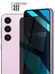 Черный 1-2 шт стекло для Samsung Galaxy S23, S22 защитное ROSCO с олеофобным покрытием и рамкой