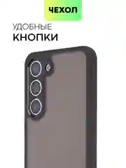 Черный чехол для Samsung Galaxy S24 S24 Plus S23 S23+ S23 Ultra BROSCORP пластиковый с силиконом
