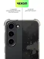 Прозрачный чехол для Samsung Galaxy S23 S23 FE S23 Plus S23 Ultra противоударный силиконовый BROSCORP