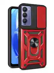 Красный чехол противоударный armors для Tecno Camon 18 и 18P/Техно Камон 18 и 18Р с защитой камеры