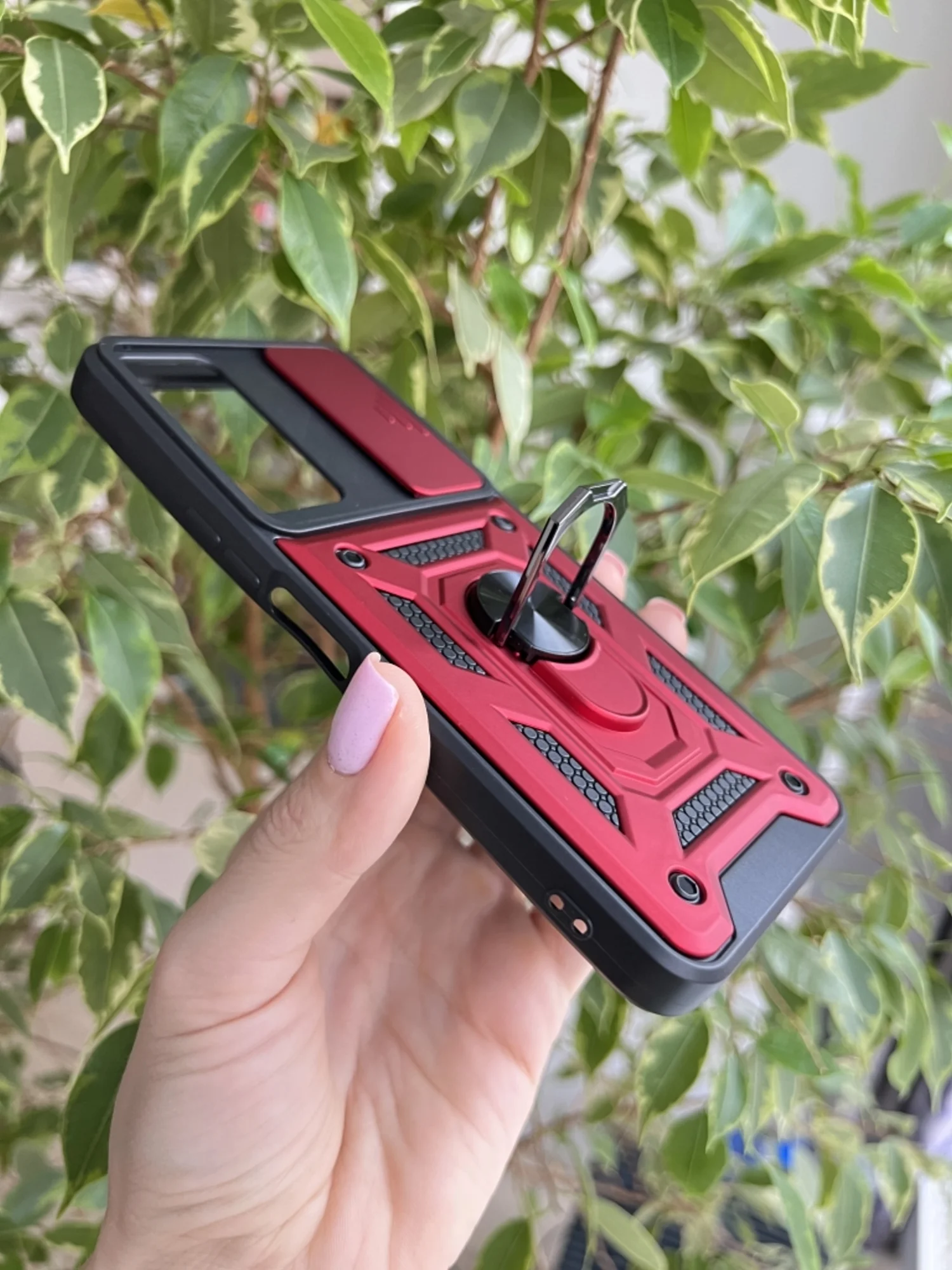 Красный чехол противоударный armors для Tecno Camon 18 и 18P/Техно Камон 18 и 18Р с защитой камеры