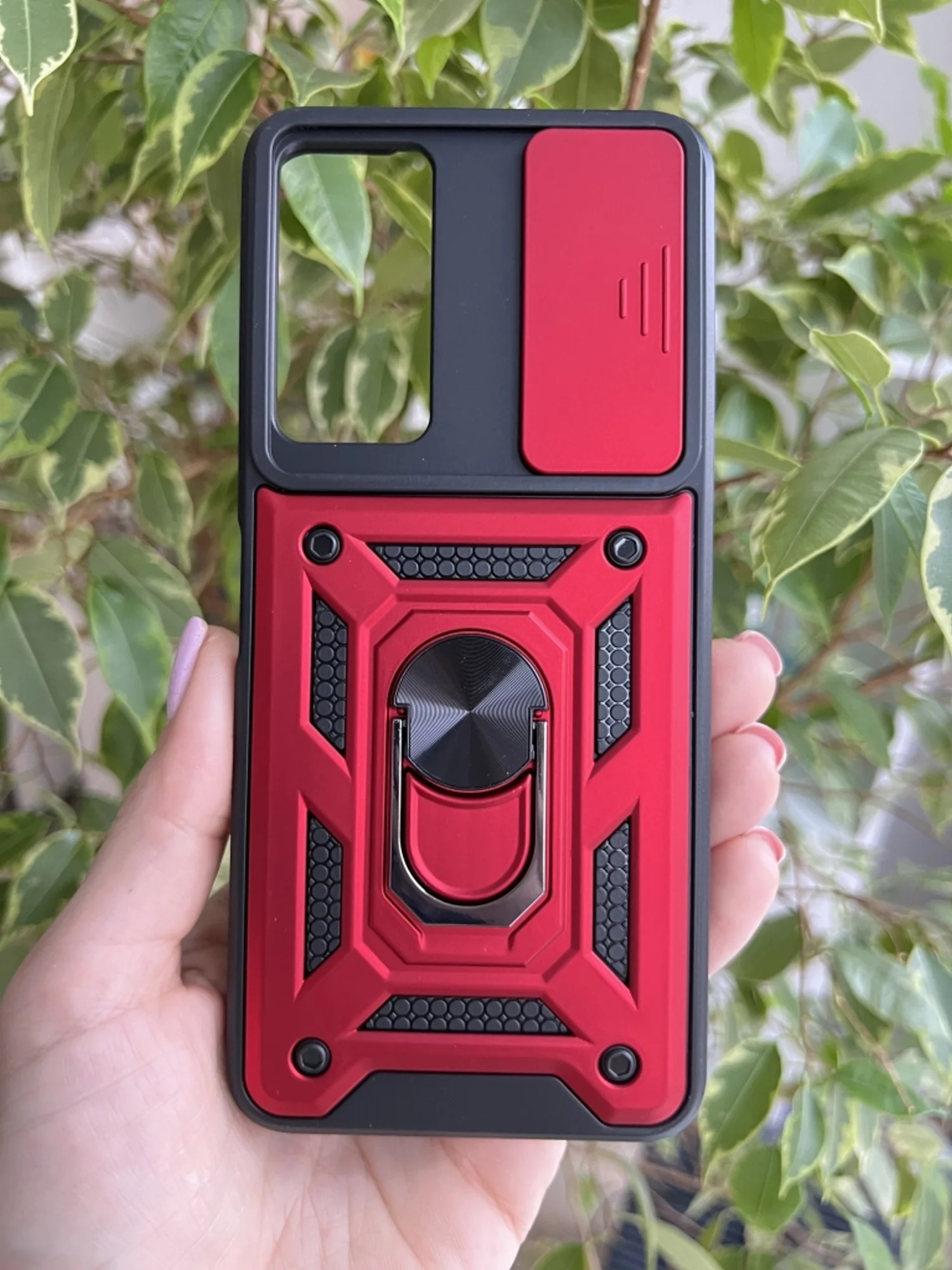 Красный чехол противоударный armors для Tecno Camon 18 и 18P/Техно Камон 18 и 18Р с защитой камеры