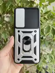 Серебряный чехол противоударный armors для Tecno Camon 18 и 18P/Техно Камон 18 и 18Р с защитой камеры