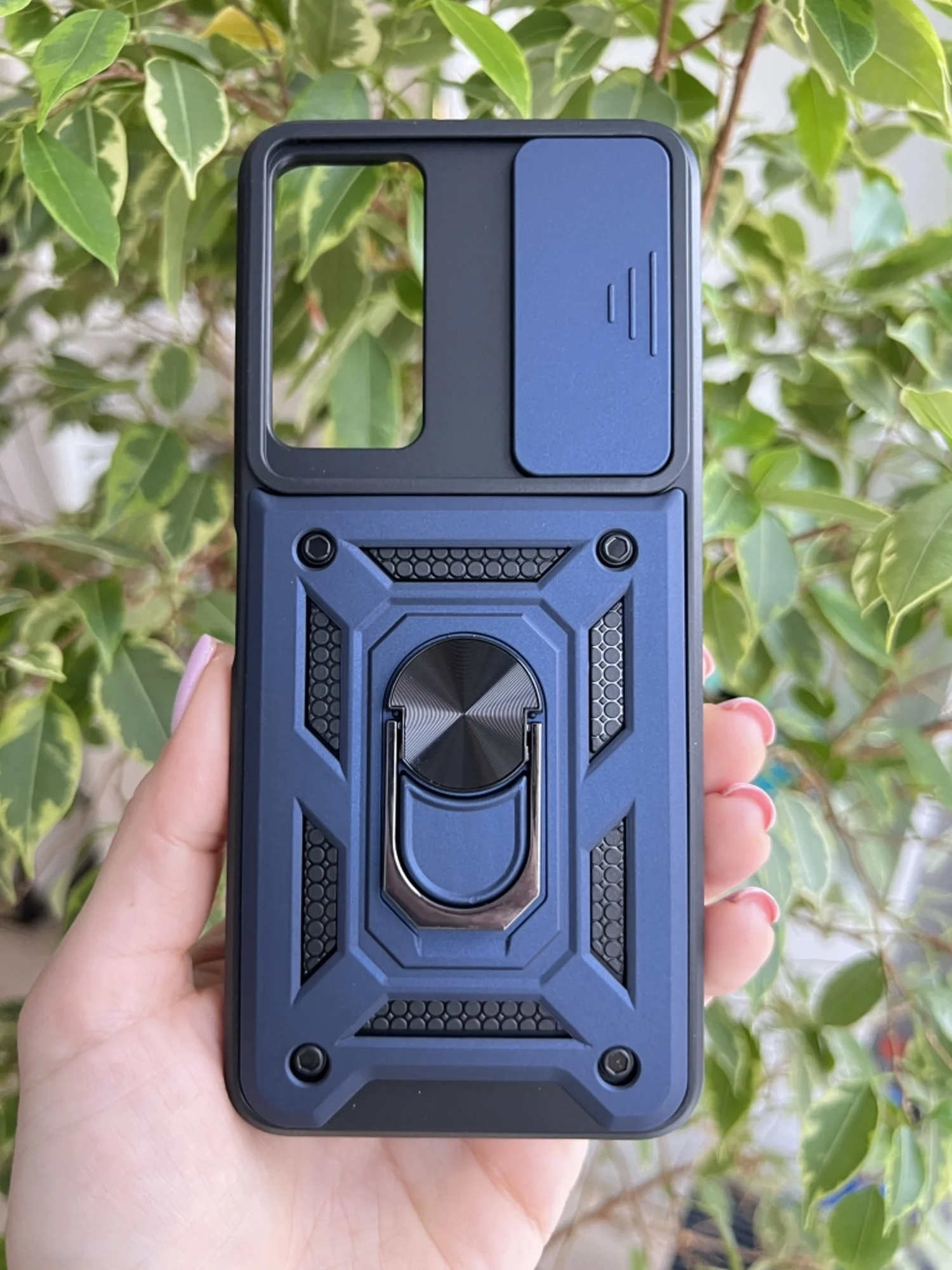 Темно-синий чехол противоударный armors для Tecno Camon 18 и 18P/Техно Камон 18 и 18Р с защитой камеры
