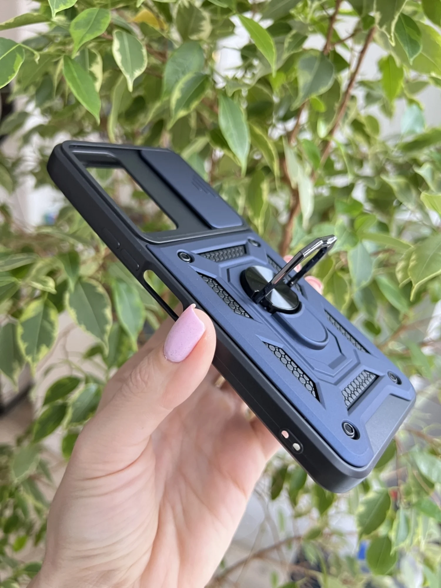 Темно-синий чехол противоударный armors для Tecno Camon 18 и 18P/Техно Камон 18 и 18Р с защитой камеры