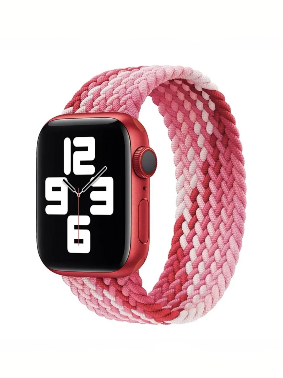 Кораллово-розовый плетеный нейлоновый ремешок Apple Watch 38, 40, 41, 42, 44, 45, 49 мм