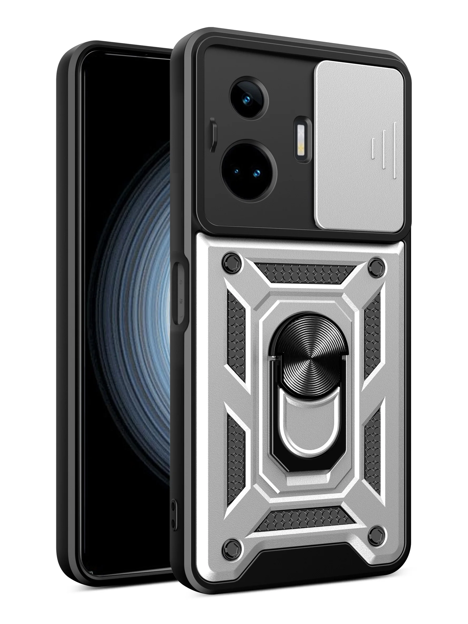 Черный чехол противоударный armors для Realme GT3 и GT Neo 5 / Реалми ГТ3 и ГТ Нео 5