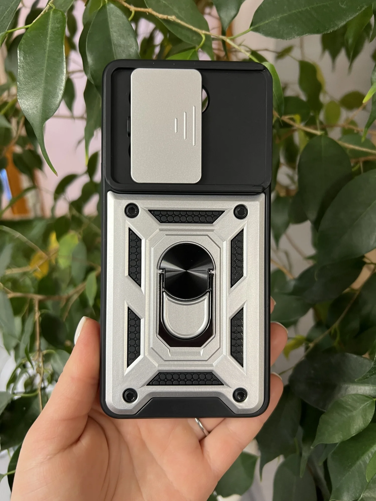 Серебряный чехол противоударный armors для Tecno Camon 20 Pro 5G / Техно Камон 20 Про 5G