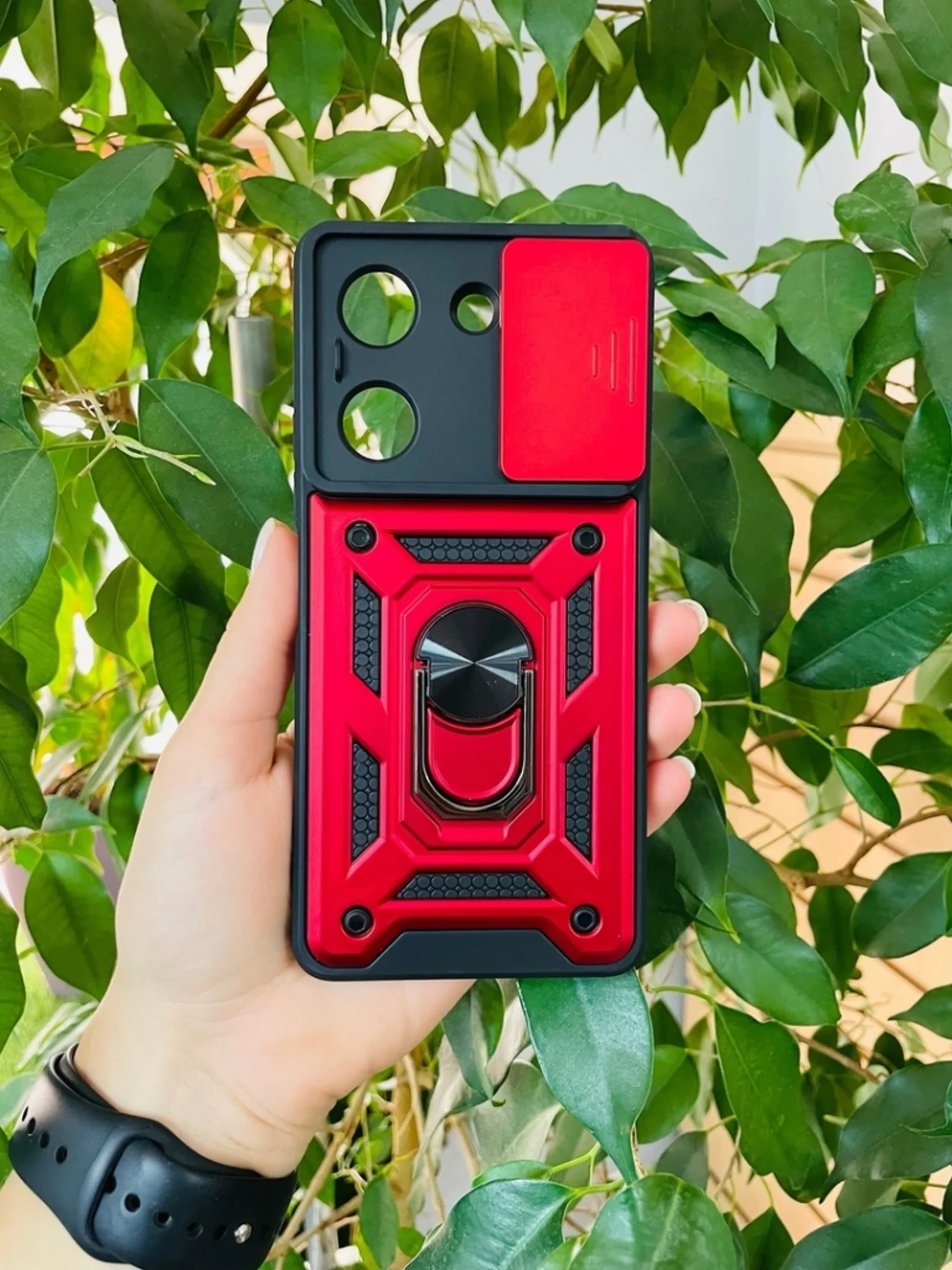 Красный чехол противоударный armors для Tecno Camon 20 и 20 Pro 4G / Техно Камон 20 и 20 Про 4G