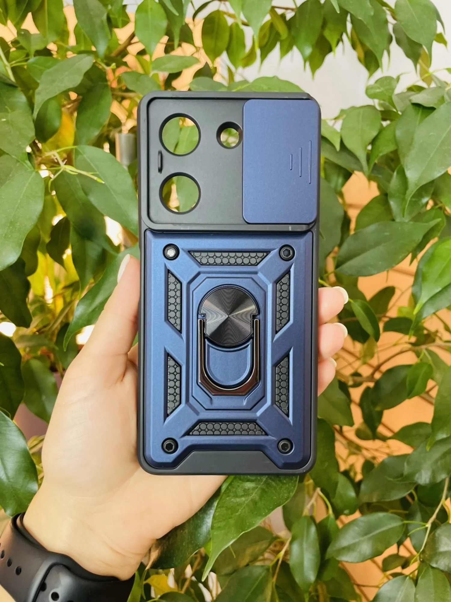 Темно-синий чехол противоударный armors для Tecno Camon 20 и 20 Pro 4G / Техно Камон 20 и 20 Про 4G
