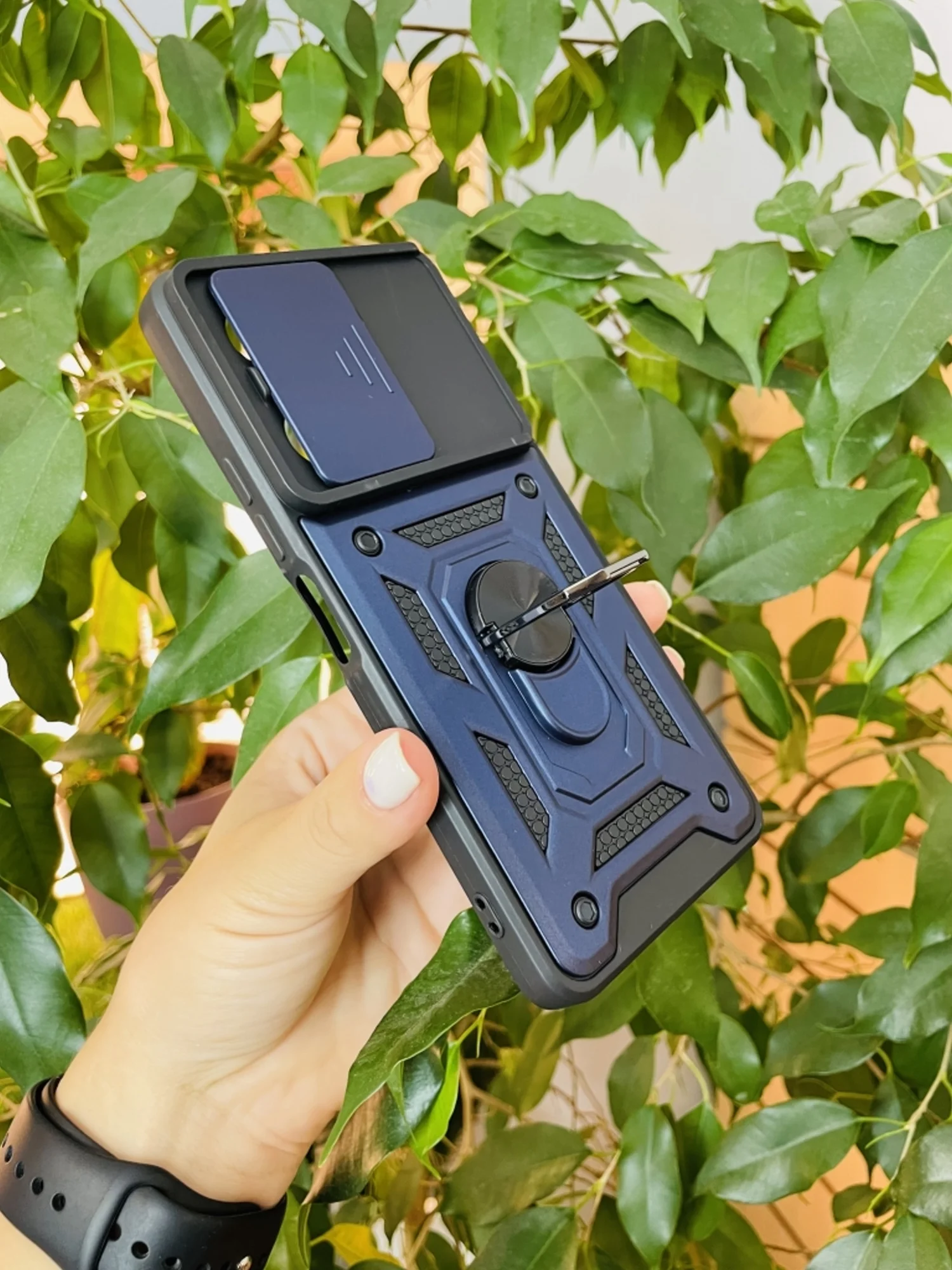 Темно-синий чехол противоударный armors для Tecno Camon 20 и 20 Pro 4G / Техно Камон 20 и 20 Про 4G