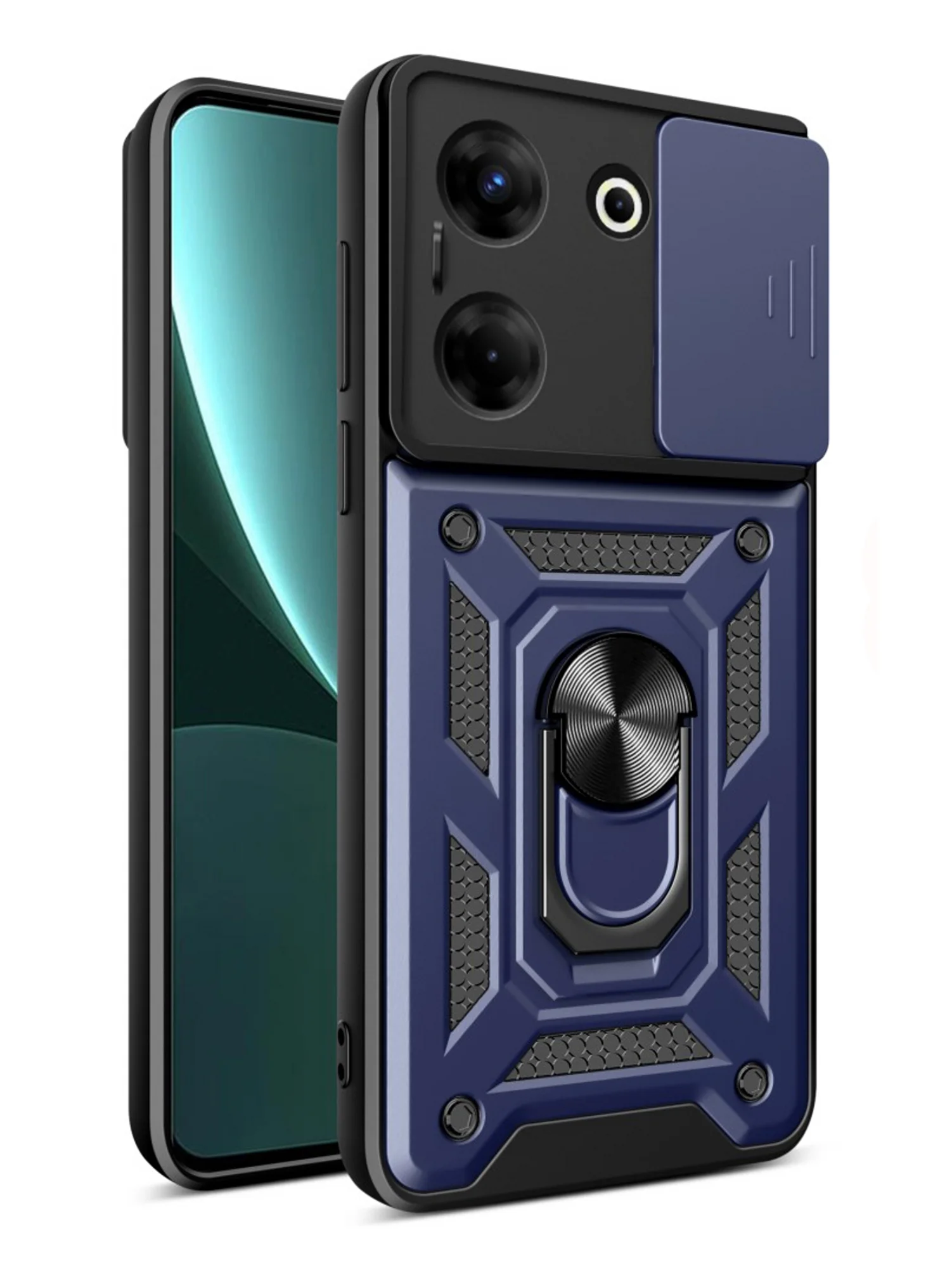 Темно-синий чехол противоударный armors для Tecno Camon 20 и 20 Pro 4G / Техно Камон 20 и 20 Про 4G