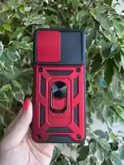 Красный чехол противоударный armors для Tecno Pova 2 / Техно Пова 2 с защитой камеры