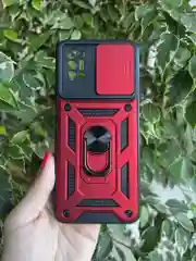 Красный чехол противоударный armors для Tecno Pova 2 / Техно Пова 2 с защитой камеры