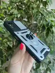 Серебряный чехол противоударный armors для Tecno Pova 2 / Техно Пова 2 с защитой камеры