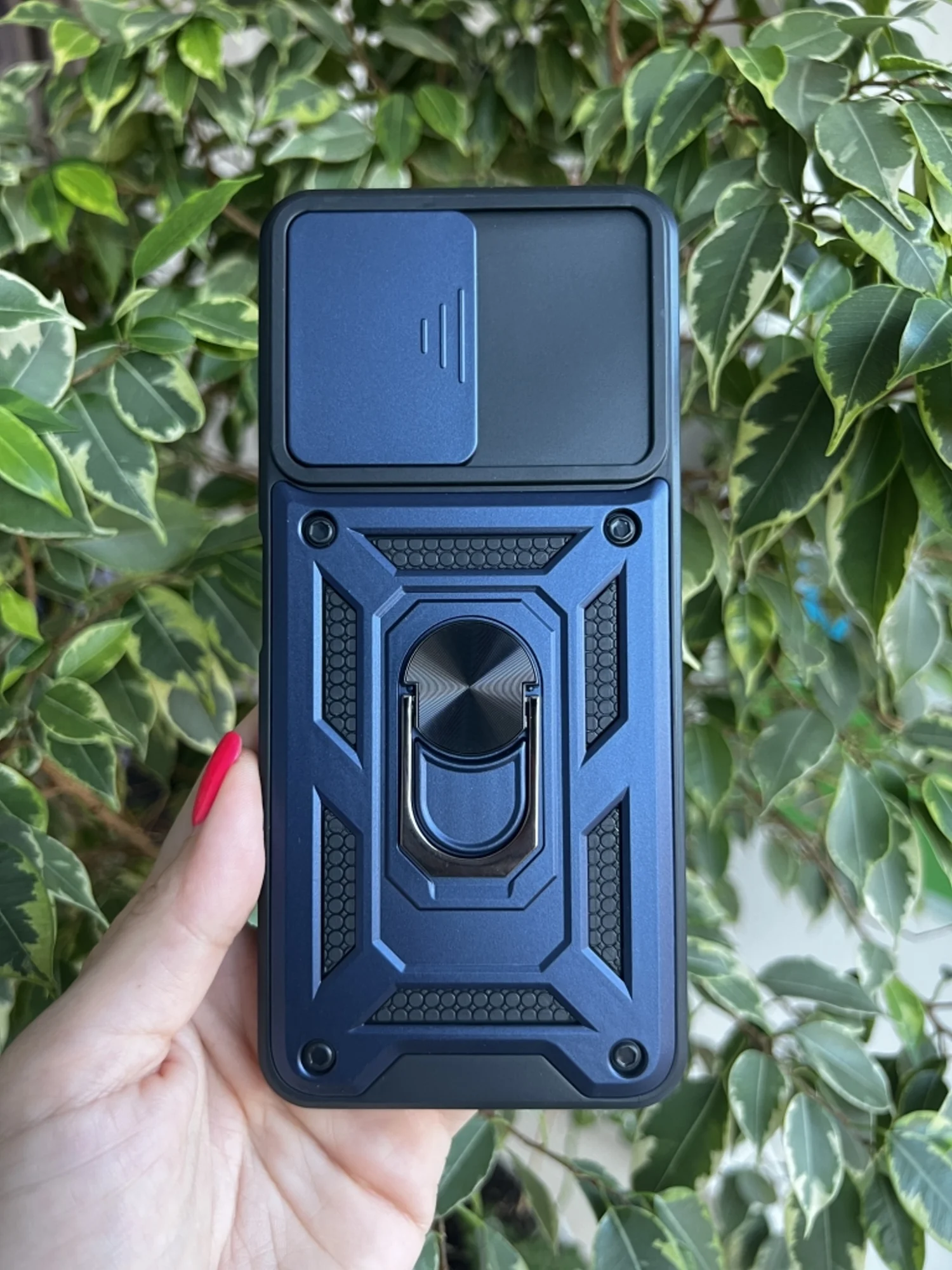 Темно-синий чехол противоударный armors для Tecno Pova 2 / Техно Пова 2 с защитой камеры