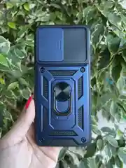 Темно-синий чехол противоударный armors для Tecno Pova 2 / Техно Пова 2 с защитой камеры
