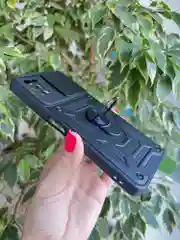 Черный чехол противоударный armors для Tecno Pova 2 / Техно Пова 2 с защитой камеры