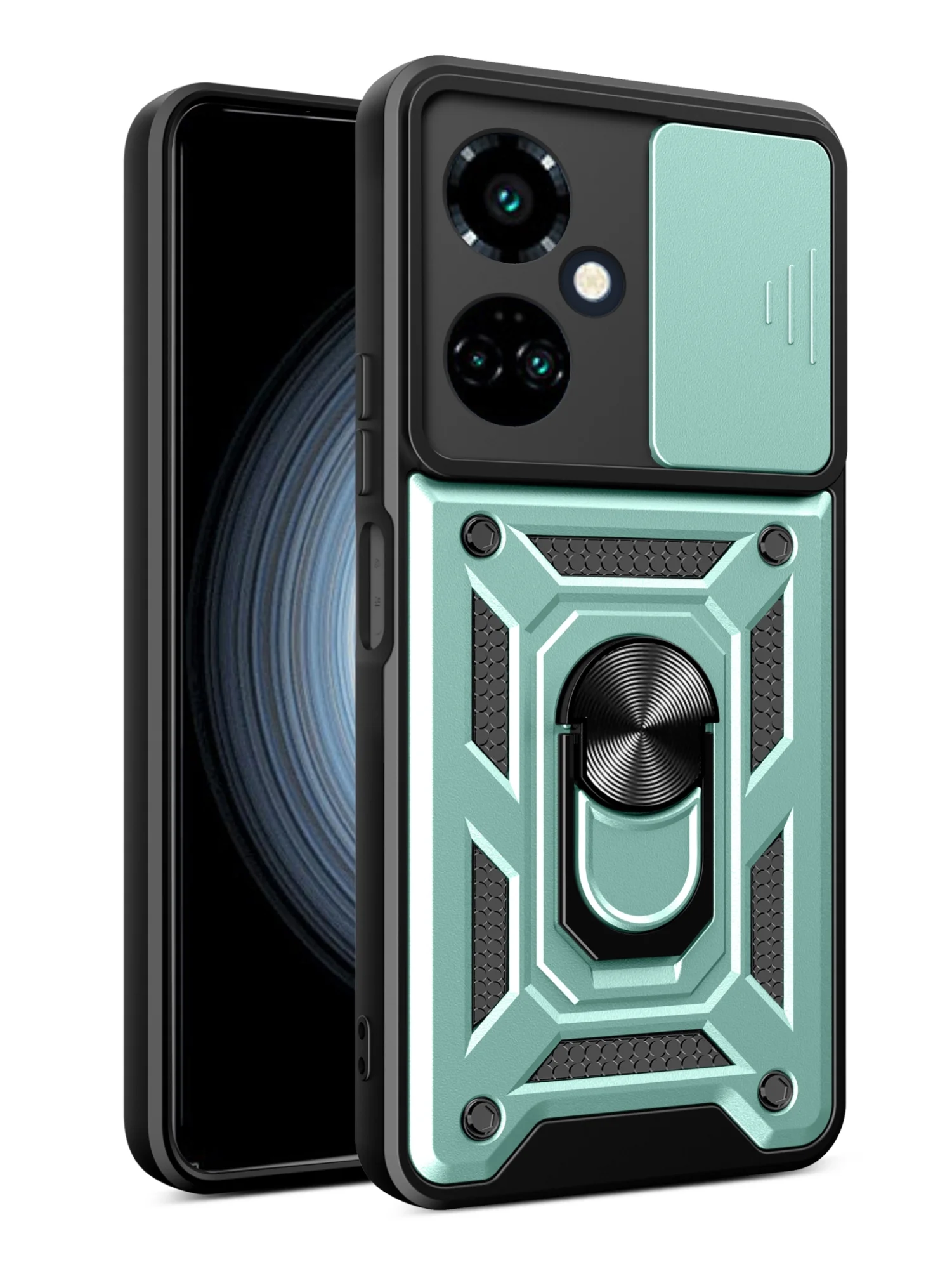 Красный чехол противоударный armors для Tecno Camon 19 Neo / Техно Камон 19 Нео с защитой камеры
