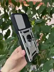 Серебряный чехол противоударный armors для Tecno Camon 19 Neo / Техно Камон 19 Нео с защитой камеры
