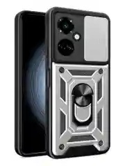 Серебряный чехол противоударный armors для Tecno Camon 19 Neo / Техно Камон 19 Нео с защитой камеры