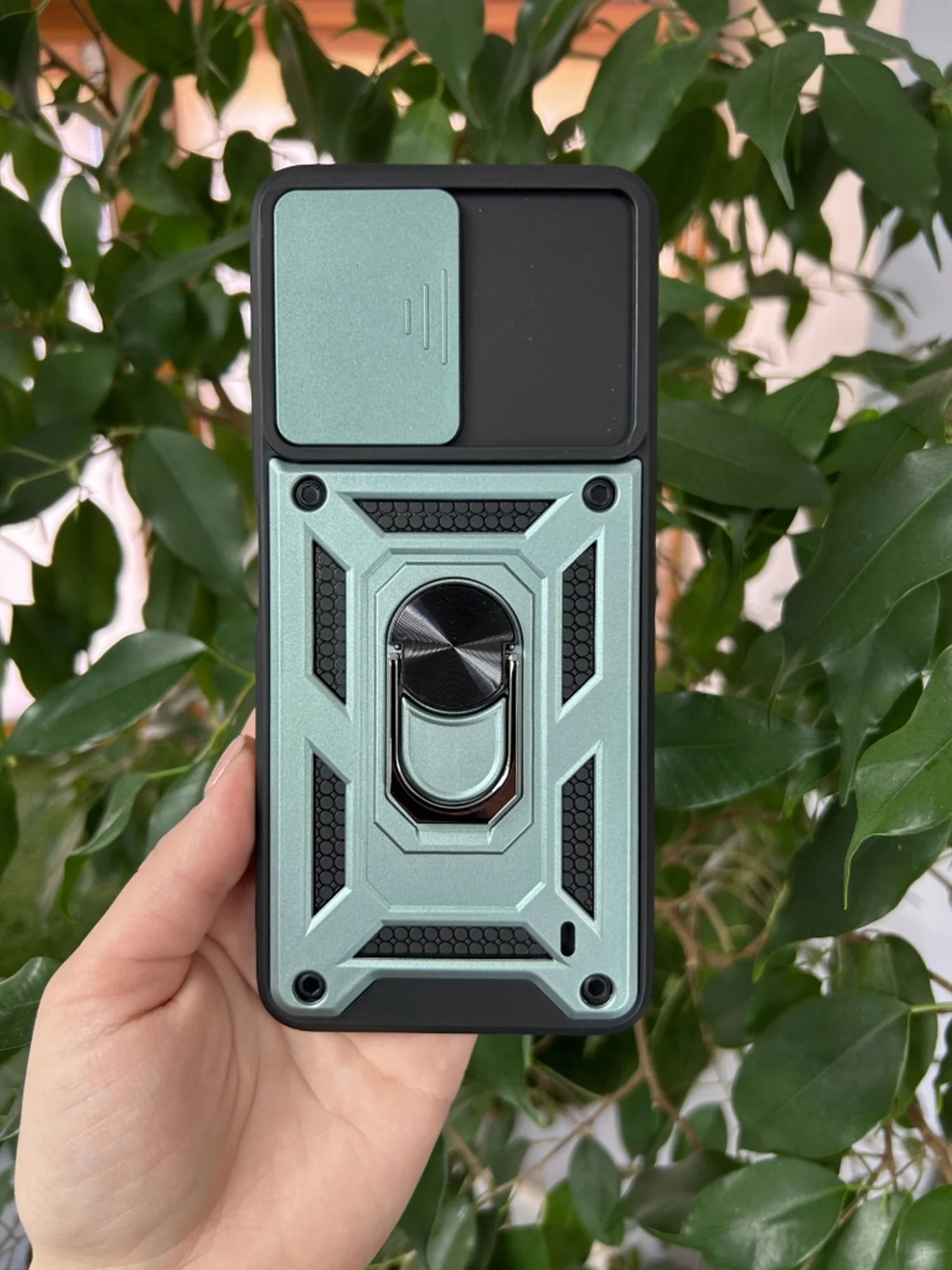 Зеленый чехол противоударный armors для Tecno Camon 19 Neo / Техно Камон 19 Нео с защитой камеры