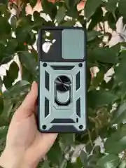 Зеленый чехол противоударный armors для Tecno Camon 19 Neo / Техно Камон 19 Нео с защитой камеры