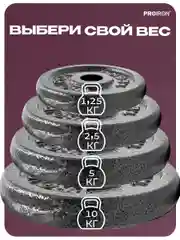Блины для штанги, гантели, PROIRON, 2,5 кг, набор 4 шт