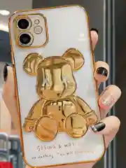 Золотой чехол для iPhone 11 / 12 / 13 / 14 Pro Max KAWS силиконовый прозрачный айфон про макс