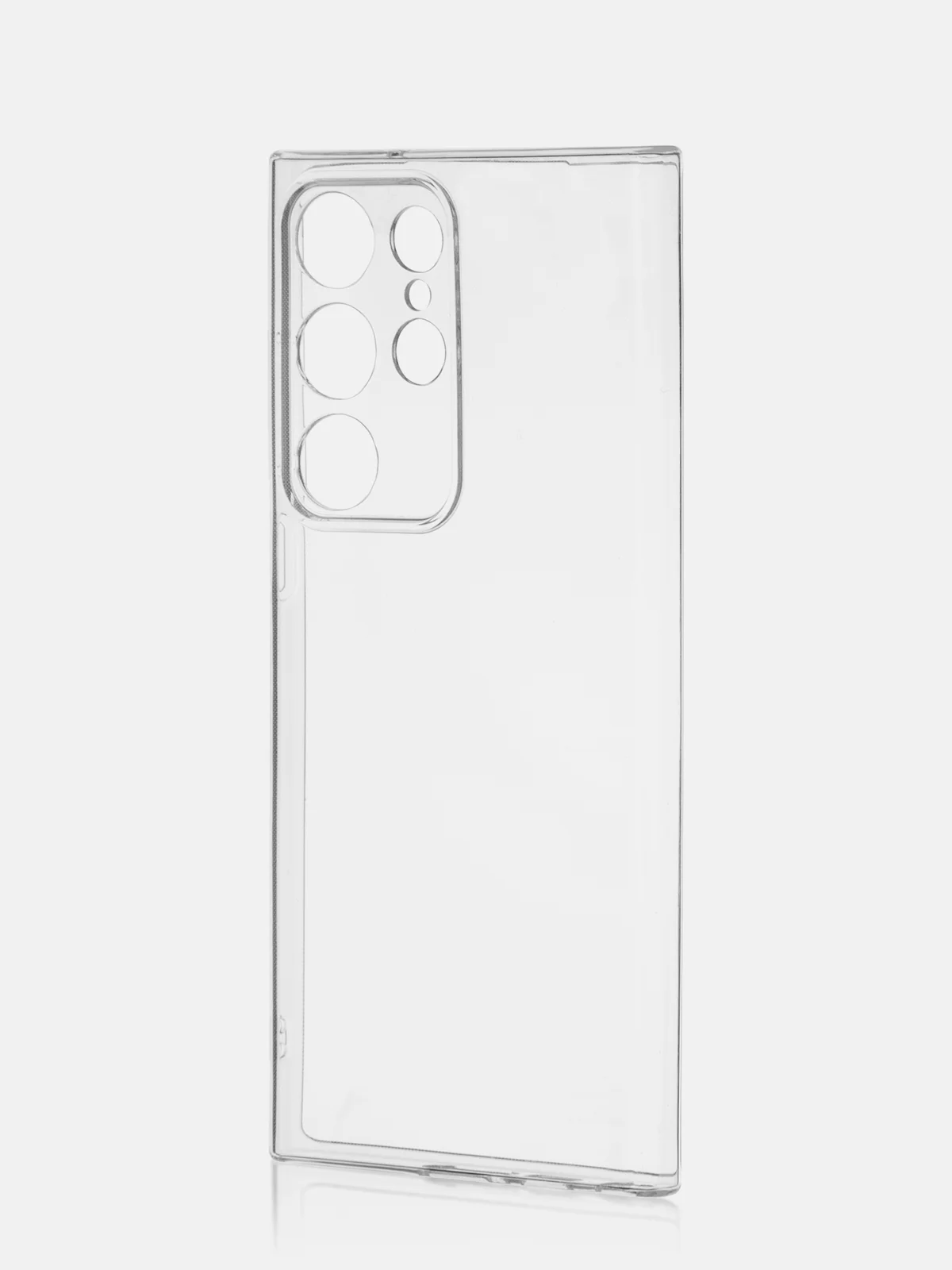 Прозрачный чехол для Samsung Galaxy S23 Ultra силиконовый ROSCO прозрачный с бортиком- защитой камер