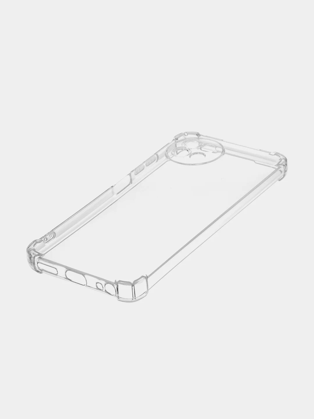 Прозрачный чехол для Itel S23 противоударный силиконовый BROSCORP прозрачный с защитой камер, углов