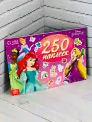 Книга Наклейки для девочек 250 наклеек Принцессы дисней Ариель Русалочка Рапунцель Золушка