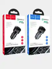 Автомобильное зарядное устройство Hoco Z42 Light Road 1xUSB, 1xUSB-C, 3А, PD20W, QC3.0,LED