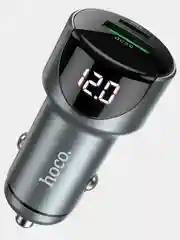 Автомобильное зарядное устройство Hoco Z42 Light Road 1xUSB, 1xUSB-C, 3А, PD20W, QC3.0,LED