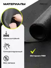 Коврик для тренажера, фитнеса, PROIRON КС2092,  размеры 200х92 см, черный